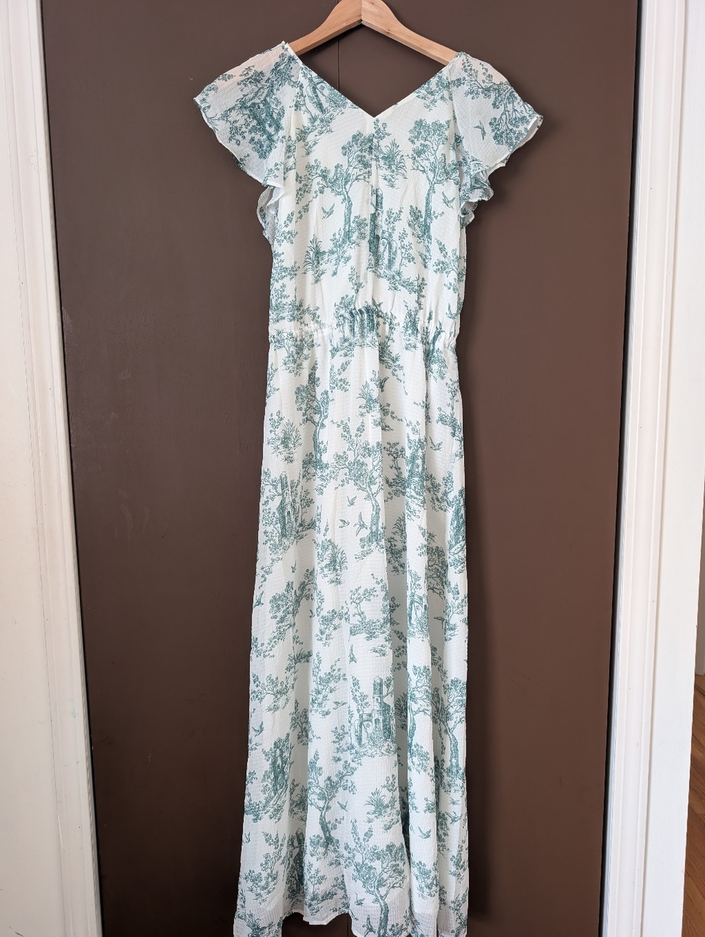 H&M - Gauzy Floral Print Maxi dress - Size 8 - Picture 6 of 7